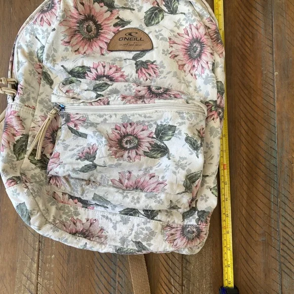 O’Neill Floral Flower Backpack Book Bag - Picture 7 of 7